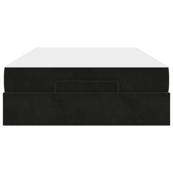 vidaXL &Aacute;gykeret matraccal matracmal 2 pcs Fekete B&aacute;rsony