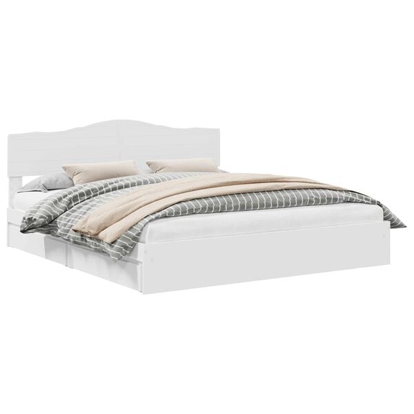 vidaXL T&aacute;rol&oacute;s &Aacute;gy fejt&aacute;ml&aacute;val fi&oacute;kkal Feh&eacute;r 200 x 200 cm Faanyag