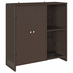 vidaXL T&aacute;rol&oacute;szekr&eacute;ny polcokkal ajt&oacute;val Barna 100 x 36 x 102 cm Rattan