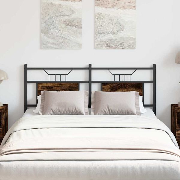 vidaXL f&uuml;st&ouml;s t&ouml;lgy sz&iacute;nű szerelt fa &eacute;s ac&eacute;l fejt&aacute;mla 137 cm