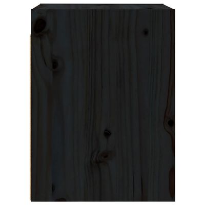 vidaXL 2 darab fekete tömör fenyőfa faliszekrény 30 x 30 x 40 cm