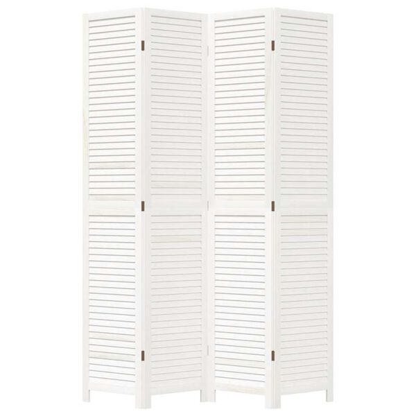 vidaXL 4 paneles feh&eacute;r t&ouml;m&ouml;r cs&aacute;sz&aacute;rfa t&eacute;relv&aacute;laszt&oacute;