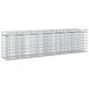 vidaXL Gabion emelt &aacute;gy 2 db 300 x 50 x 80 cm Horganyzott Ac&eacute;l Ez&uuml;st