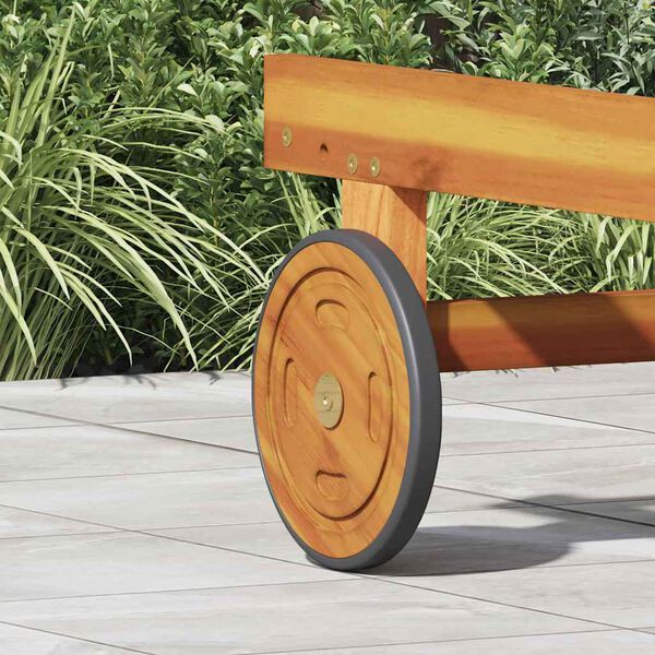 vidaXL Űrkerekek ker&eacute;kkel 2 pcs Barna 20.5 x 20.5 x 2 cm T&ouml;m&ouml;r Ak&aacute;cfa