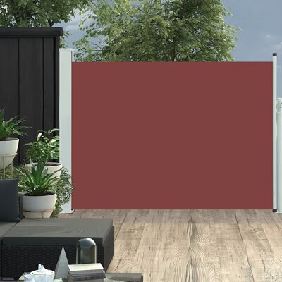 vidaXL barna behúzható oldalsó teraszi napellenző 120 x 500 cm