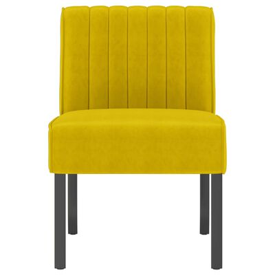 vidaXL sárga bársony szék