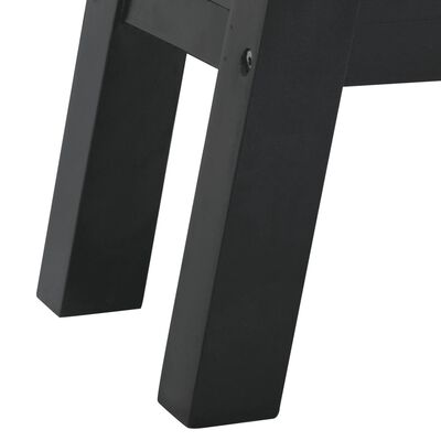 vidaXL fekete tömör mahagónifa tálalóasztal fiókokkal 110 x 30 x 75 cm
