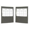 vidaXL Parti s&aacute;tor oldalfal 2 pcs 200 x 195 cm Antracitsz&uuml;rke
