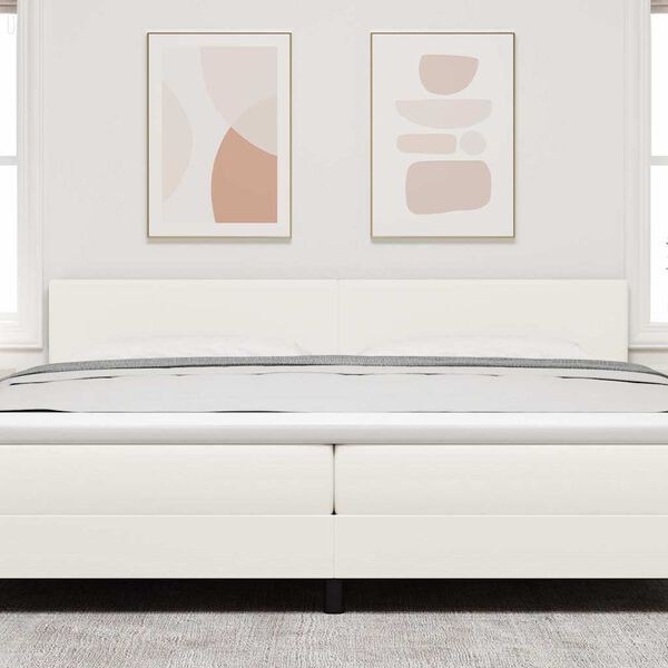 vidaXL Fejt&aacute;mla fejt&aacute;ml&aacute;val Kr&eacute;m 200 cm Műbőr