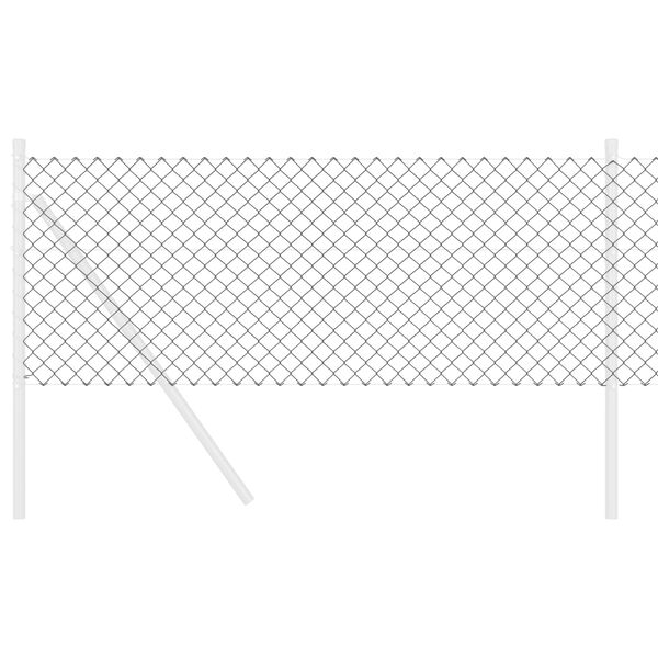 vidaXL L&aacute;ncszem Ker&iacute;t&eacute;s Sz&uuml;rke 10 x 0,8 m Ac&eacute;l