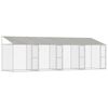 vidaXL Kutya ketrec tetővel Ez&uuml;st 800 x 200 x 256 cm Ac&eacute;l &eacute;s PE