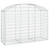 vidaXL &iacute;ves horganyzott vas gabion kos&aacute;r 150x50x100/120 cm