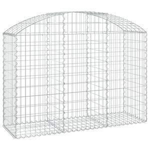 vidaXL &iacute;ves horganyzott vas gabion kos&aacute;r 150x50x100/120 cm