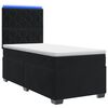 vidaXL Boxspring &aacute;gy matraccal fejt&aacute;ml&aacute;val Fekete 80 x 200 cm B&aacute;rsony