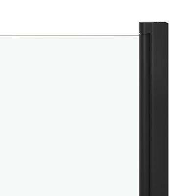 vidaXL 2 paneles fekete ESG zuhanyzó összecsukható ajtóval 120x140 cm