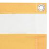 vidaXL fehér és sárga oxford-szövet erkélyparaván 120 x 400 cm