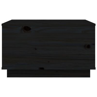 vidaXL fekete tömör fenyőfa dohányzóasztal 60x50x35 cm