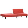 vidaXL k&eacute;tszem&eacute;lyes piros műbőr kanap&eacute;&aacute;gy