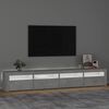 vidaXL betonszürke TV-szekrény LED-lámpákkal 240x35x40 cm