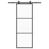 vidaXL ESG &uuml;veg &eacute;s alum&iacute;nium tol&oacute;ajt&oacute; f&eacute;mszerelv&eacute;ny-szettel 76x205 cm