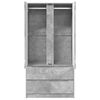 vidaXL Cabinet fi&oacute;kkal Beton Sz&uuml;rke 79,5 x 49 x 156 cm M&eacute;rn&ouml;ki fa