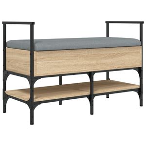 vidaXL sonoma t&ouml;lgy sz&iacute;nű szerelt fa cipőt&aacute;rol&oacute; pad 85,5 x 42 x 57,5cm