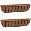 vidaXL 2 db fekete ac&eacute;l fali n&ouml;v&eacute;nytart&oacute; k&oacute;kusz b&eacute;l&eacute;ssel 76x21x16 cm