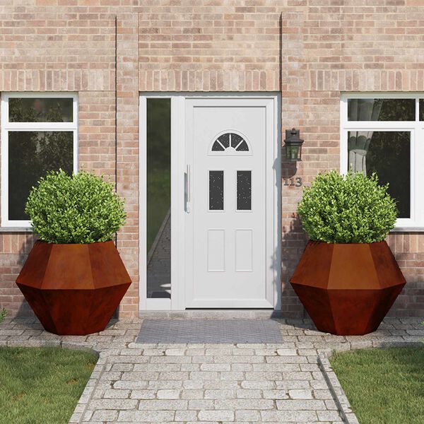 vidaXL N&ouml;v&eacute;nytart&oacute; 2 pcs Rozsd&aacute;s 100 x 100 x 80 cm Időj&aacute;r&aacute;s&aacute;ll&oacute; ac&eacute;l