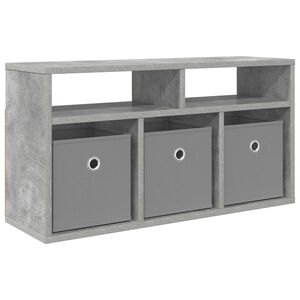 vidaXL Alacsony szekr&eacute;ny fi&oacute;kkal Beton Sz&uuml;rke 72 x 22,5 x 38 cm