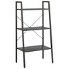 vidaXL 3 szintes fekete &aacute;ll&oacute;polc 56 x 35 x 108 cm