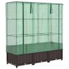 vidaXL rattan megjelen&eacute;sű magas&aacute;gy&aacute;s melegh&aacute;ztakar&oacute;val 120x40x138 cm