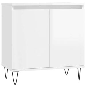 vidaXL magasf&eacute;nyű feh&eacute;r szerelt fa f&uuml;rdőszobaszekr&eacute;ny 58 x 33 x 60 cm