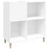 vidaXL feh&eacute;r szerelt fa hanglemezszekr&eacute;ny 84,5 x 38 x 89 cm