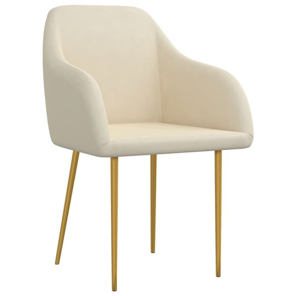 vidaXL 2 db kr&eacute;msz&iacute;nű b&aacute;rsony &eacute;tkezősz&eacute;k