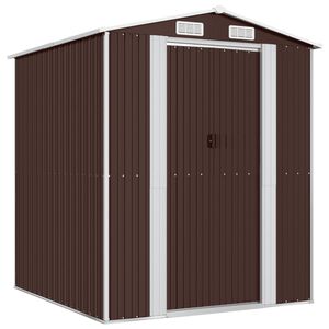 vidaXL s&ouml;t&eacute;tbarna horganyzott ac&eacute;l kerti f&eacute;szer 192 x 191 x 223 cm