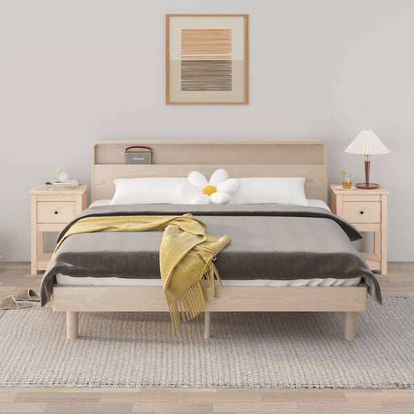 vidaXL 2 darab t&ouml;m&ouml;r fenyőfa &eacute;jjeliszekr&eacute;ny 40 x 35 x 61,5 cm