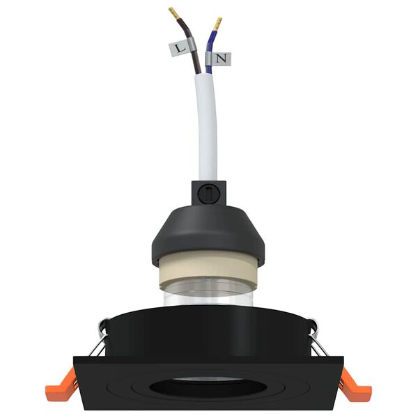 vidaXL Spotl&aacute;mpa 12 pcs Fekete 9 x 9 x 2 cm Alum&iacute;nium