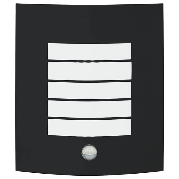 vidaXL K&uuml;lt&eacute;ri Fali L&aacute;mpa Fekete 23.5 x 9 x 26 cm