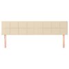 vidaXL 2 db krémszínű szövet fejtámla 80 x 5 x 78/88 cm