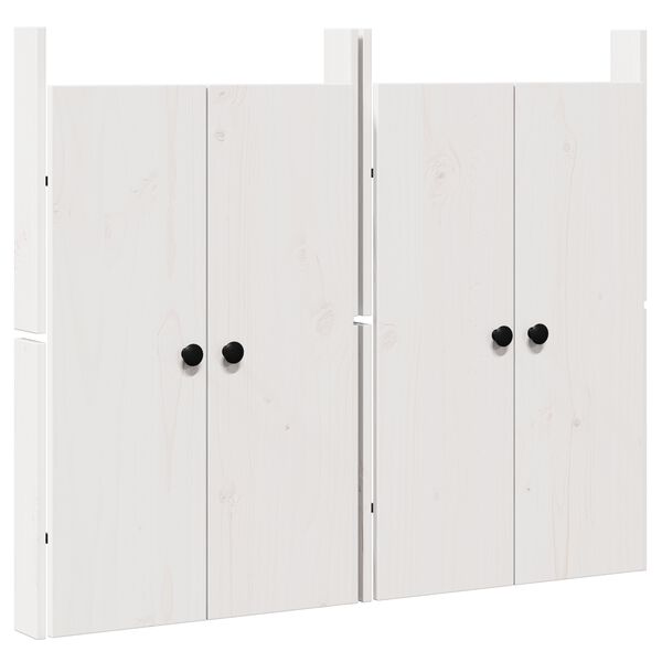 vidaXL Konyhai ajt&oacute; MEPPEL 2 pcs Feh&eacute;r 50 x 9 x 82 cm T&ouml;m&ouml;r fenyőfa