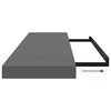 vidaXL 2 db magasf&eacute;nyű sz&uuml;rke MDF lebegő fali polc 90 x 23,5 x 3,8 cm