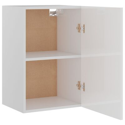 vidaXL magasfényű fehér forgácslap függő szekrény 39,5 x 31 x 60 cm