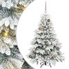 vidaXL Mű kar&aacute;csonyfa 150 LED-del &aacute;llv&aacute;nnyal Feh&eacute;r 120 cm PE &eacute;s PVC