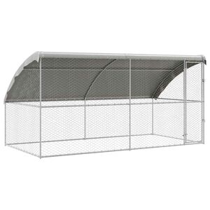 vidaXL Kutyah&aacute;z 2 db Ez&uuml;st 4 x 2 x 2 m Horganyzott ac&eacute;l