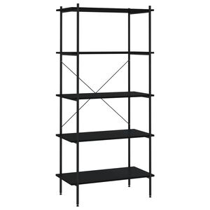 vidaXL fekete 5 szintes polcrendszer 80x40x163 cm