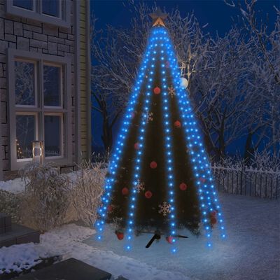 vidaXL karácsonyfa-fényfüzér 250 kék LED-del 250 cm
