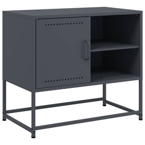 vidaXL antracitsz&uuml;rke ac&eacute;l TV-szekr&eacute;ny 68 x 39 x 60,5 cm