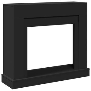 vidaXL fekete szerelt fa kandall&oacute;burkolat 100 x 30 x 87,5 cm