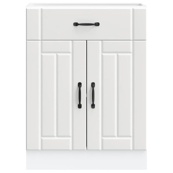 vidaXL Konyhai als&oacute; szekr&eacute;ny Lucca feh&eacute;r szerelt fa