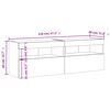 vidaXL 2 db barna t&ouml;lgysz&iacute;nű fali TV-szekr&eacute;ny LED-del 60x30x40 cm